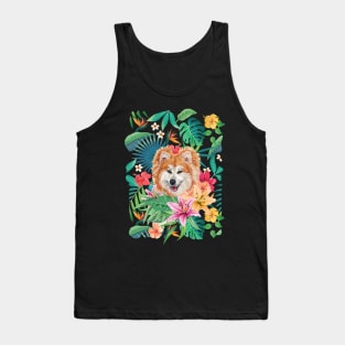 Tropical Long Haired Red Akita Tank Top